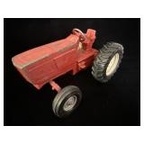 vintage ERTL die-cast red toy tractor,