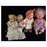 (4) 1970s toy baby dolls, including Mattel,