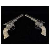 2 Vintage Hubley Rodeo Toy Cap Guns