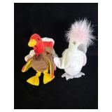 vintage Ty Beanie Baby plush birds: Gobbles the