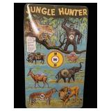 vintage 'Jungle Hunter' tin litho target game