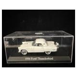 white 1956 Ford Thunderbird diecast model car