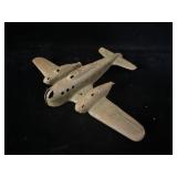 vintage pressed steel toy airplane from the