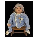 1999 Phyllis Parkins baby doll in vintage folding