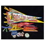 collection of vintage felt travel souvenir