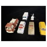 collection of vintage die-cast toy vehicles