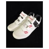 pair of white Kyedoo indoor cycling shoes