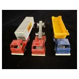 group of vintage Tootsietoy diecast semi-trucks