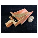 vintage pressed steel toy dump or earth-mover