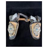 vintage children's double-holster cap gun set