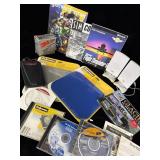 Vintage Computer software, speakers, mouse pads,
