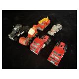 collection of vintage miniature toy vehicles that
