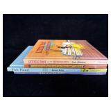 stack of vintage children's hardcover books