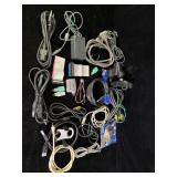 mixed collection of various computer, audio, and