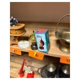 Vintage oil lamp brass pencil sharpener