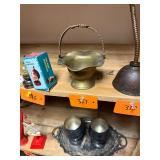 Vintage brass basket / India