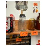 Antique 1800s Mason jar / with zinc lid