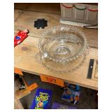 Antique 1800ï¿½s glass bowl, plate, spoon / No C/C