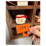 Vintage winking small Santa mug / some paint loss