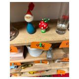 Pair of vintage wooden Christmas ornaments