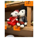 Pair of vintage Snoopy dolls