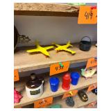 Vintage pair empire plastic toy planes