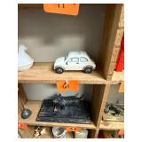 Vintage VW Beetle ceramic can