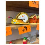 Vintage metal snail toy / no key, wonking