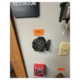 Vintage cast iron fish trivit