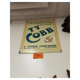 Ty Cobb baseball metal sign / unsure of age