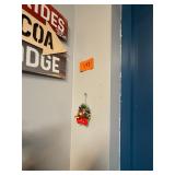 Vintage metal Rudolph wreath Christmas ornament