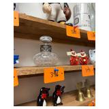 Unique crystal & sterling silver jar / no C/C