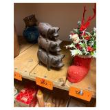 Cast iron pig figurine