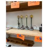 Lot of 4 Vintage Lionel Metal Lamp Posts