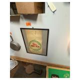Antique framed corn meal bag / Venetia Pa