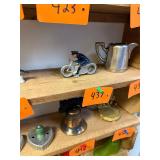 Vintage Barclay lead policeman on motorcycle