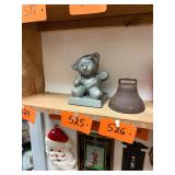 Vintage Pewter Teddy Bear Bank