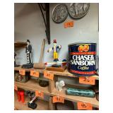 Vintage Whirly Gig hand carved figure / working