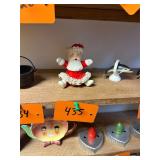 Vintage spaghetti trimmed Santa Clause