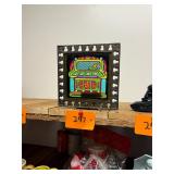 Vintage stained glass jukebox candle holder