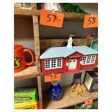 Vintage Plasticville school house with box