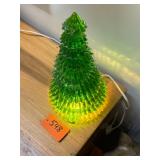 Vintage 12 inch Lucite Christmas Tree with Base