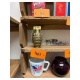 Vintage Metal Hand Grenade Lighter