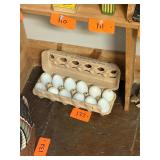 Antique late 1800ï¿½s glass blown eggs / 12 total