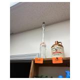 Vintage Glass Santa Frosty Rootbeer Stretch Bottle