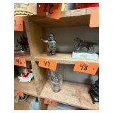 Vintage pewter football player bear