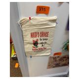 Vintage cloth Black Americana flour sack