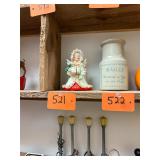 Vintage Sphagetti Trimmed Angel Planter