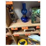Vintage cobalt blue oil lamp / No C/C