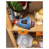 Mid century tin rocket ship